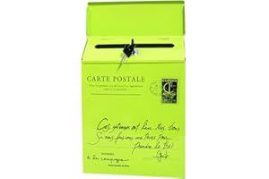 Venus Valink - Buzón de Correo con Cerradura de Hierro, diseño Vintage, para Colgar en la Pared, para Correo Postal, Correo o periódico, Estilo Retro, para Exteriores, Resistente al Agua, pa