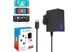 Pickle Power Nintendo Switch Charger, AC Power Adapter 15V/2.6A Fast Charging with 5FT Type-C Cable for Switch/Lite/OLED/Switch Pro/Switch Docks Controller Support TV Mode