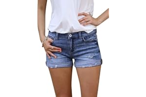 ORANDESIGNE Femme Shorts Jeans ÉTé Trou Courtes Jeans Hot Shorts Court Denim Pantalon Court