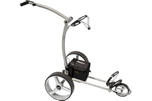 BeeGon Golf Chariot de Golf électrique GT-X400 Pro Gris Argenté avec Batterie au Plomb 33 Ah
