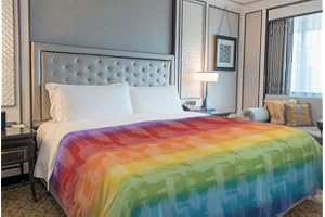 ILGRUPPONE Il Gruppone Passione Casa Copriletto Estivo Made in Italy 100% Cotone Coperta Leggera Piquet Singolo Matrimoniale Piazza e Mezza - Arcobaleno Multicolore - 1 Piazza