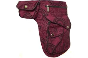 Gheri Cotton Popper Waist Bag Pocket Fanny Pack Travel Pouch