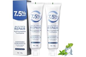 WUJIALINGMM Hydroxyapatite Toothpaste for Enamel Protection,7.5% Hydroxyapatite Enamel Care Toothpastes,Fluoride-Free Formula with Gentle Mint, for Sensitive Teeth,Daily Protection, Long-Lasting Fresh Breath
