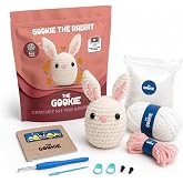 The Gookie Amigurumi Tavşan &Ouml;rg&uuml; Seti, Başlangı&ccedil; Seviyesi, Beyaz Pamuklu İplik, Video Eğitimli, Tığ ve İğne Dahil, El Yapımı 