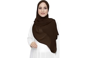 LINA & LILY Premium Chiffon Hijab Head Scarf Shawl Wrap for Muslim Women Lightweight