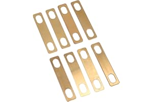 ‎UXSIYA Uxsiya Messing Luthier Neck Shim, 8Pcs Guitar Neck Repair Shims Good Match Non Damage 0,2 mm 0,5 mm 1 mm Dicke Schutz für Bass
