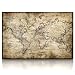 Produktbild CanvasArts Antike Weltkarte 3001 - Leinwand Bild auf Keilrahmen - Vintage 19. Jahrhundert (140 x 90 cm)