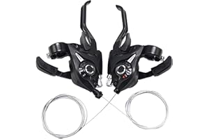 XINLIE Mountain Bike Gear Shifter 3x7 Bike Gear Shifter 7 Speed Gear Lever Brake Lever Bike Left Right Shifter 21 Speed Shifter Set for Mountain Bikes City Bikes Racing Bikes Folding Bikes Accessories