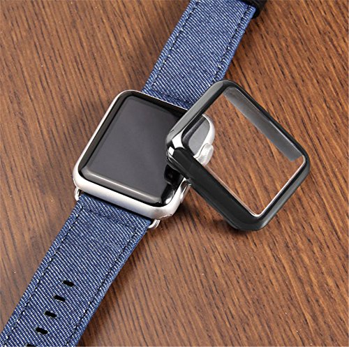 Interesting® Ultra-Slim Electroplate Metall Hard Case Cover für iWatch Apple Watch (schwarz 42mm) - 3