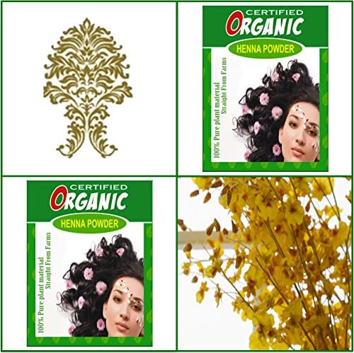 (Qty. 2) 100g Certified Organic Henna Powder for Hair Colour Conditioning. Golden Brown Colour.