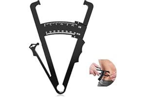 GENERIC Body Fat Calipers, Fat Measure Clipper Combo with Body Fat Percentage Measure Chart, Body Fat Measurement Tool Accurately Measuring Body Fat for Men and Women