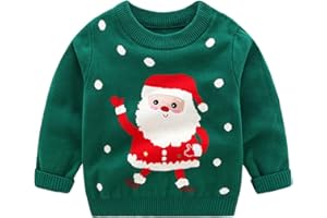 MINIZONE Enfant Hiver Sweat-Shirt Garçons Filles Noël Pull Tricoté Manches Longues Bébé Dessin animé Mignon Manteau Outwear