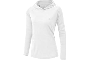 YSENTO Damen Laufshirt Langarm Sportshirt UPF 50+ Schnelltrocknend UV Schutz Hoodie Pullover Wandershirt mit Daumenlöcher