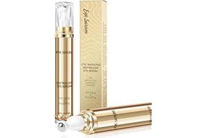 MUOCOBU 5% Caffeine Eye Serum, 20ML Under Eye Cream for Dark Circles and Puffiness Eye Care Eye Serum Anti Aging with 360° Massage Ball Reduce Eye Bags, Wrinkles and Fine Lines(Pack of 1)