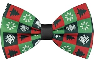 Komonee Christmas Bow Tie for Men & Women, Red Biscuits Novelty Xmas Holiday Party Accessory - Funny Colourful Joke Festive Bowtie for Work Do, Events, or Unisex Secret Santa Gift
