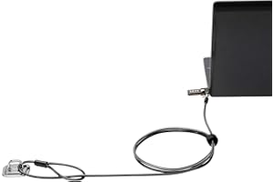 CaLeQi Combination Security Lock Cable for Notebook Laptop Pc Computer Monitor lcd - 2m Cable Black (Lock + Anchor)