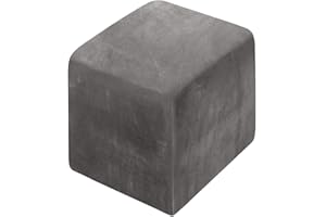 JORTUIO Redondo /Cuadrada Funda Otomana Elástica Funda de Puff Taburete Cubo de 40x40/45x45/50x50 Terciopelo Funda para Reposapiés Cubierta Otomana Taburete Sofá Protector ( Color : #19 , Size : 35x35x40cm )