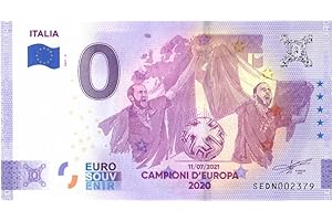 0 EURO SCHEIN Banconota da 0 Euro Italia 2021 · Campioni d'Europa 2020 · Souvenir Zero €