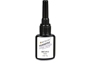 Microtec® Turbotec 911 dünnflüssiger UV-Kleber | Ausbesserung von Rissen und Sprüngen | für Glas/Metall/Kunststoff | 10g | ohne UV-Taschenlampe | lichthärtender und transparenter Klebstoff
