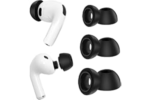 YIEJOYA Ersatz-Ohrstöpsel für AirPods Pro 3, weiche Memory-Schaumstoff-Ohrstöpsel für AirPods Pro der 3 2025. Generation, kein Silikondruck, rutschfestes Design, passend für Ladecase, 3 Paar (S/M/L, schwarz)