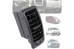 Twowinds - Grille Ventilation Compatible avec Renault Trafic 2, Opel Vivaro A, Nissan Primastar (2002-2014) Bouche Ventilation Console Centrale - 7701054458 - Diffuseur Air - Chauffage Clim