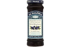 ST DALFOUR St. Dalfour Wild Blueberry Jam Spread No Added Sugar (284g) - Pack of 2