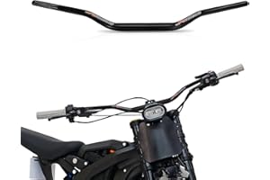 JFG RACING Motorrad Lenker 28mm,1 1/8" Dirt Bike Lenker Universale für Pit Dirt Bike ATV Quad Motocross-Schwarz