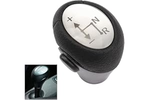 ReachMall Pomello cambio, Pomello del cambio automatico, testa del cambio adatto per Smart 451 07-2018 450/451 2007-2018 cambio automatico in pelle leva del cambio e pomello