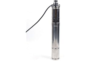 FRICIENC Tiefbrunnenpumpe Brunnenpumpe Schraubenpumpe 250W 3 Zoll Deep Well Tauchpumpe Edelstahl-Wasserpumpe 0,33 PS Spülkasten-Saugpumpe 220 V