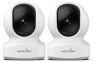 wansview Security Indoor Pet Camera, 2K Dog Camera with APP, WiFi CCTV Camera House Security for Baby Monitor, Real-time Alert, 2-Way Audio Night Vision Pan/Tilt, SD Card Storage, Q5 2P