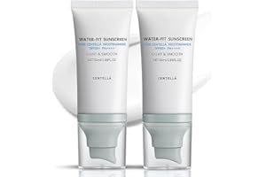 LUCKNEST 2 szt. Centella Sunscreen SPF 50, Airy-Light Hyalu Cica Water-Fit Sun Serum, Face Screen Long-Lasting Protection, Centella Madagascar Moisture Cream (50 ml), 2 szt