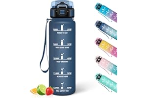 HoneyHolly Borraccia, 500ML A prova di perdite Borraccia Motivazionale, Riutilizzabile Borraccia Bambini, Semplice e Portatile, Bottiglia Acqua per Corsa, Bicicletta, Lavoro, Scuola, Borracce