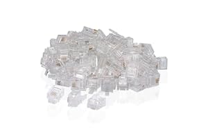 SIENOC ANSXIY SIENOC 100 szt. wtyczka RJ11 6P4C modułowy przewód telefoniczny złącze adapter zaciskowy