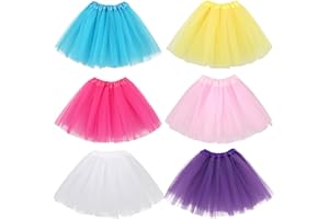 kilofly 6pc Girls Ballet Tutu Kids Birthday Princess Party Favor Dress Skirt Set