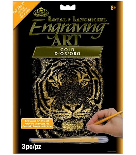 Royal & Langnickel and Gold Engraving Art, Leopard in Tree