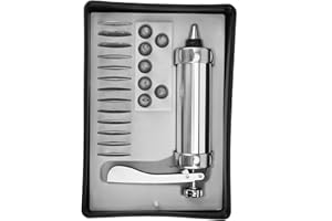 LEFTWEI Set di Pistole per Biscotti, Estrusore per Biscotti in Acciaio Inox, Kit di Pistole per Biscotti, Set di Biscotti Fai da Te, Forniture per la Decorazione di Cottura, Pasticceria