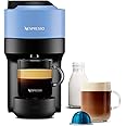 Nespresso Vertuo Pop Automatic Pod coffee machine for Americano, Decaf, Espresso by Magimix in Pacific Blue