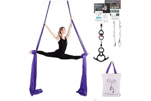 F.Life Aerial Silk Yoga Hammock- Hardware Kit Durable 10 Yards