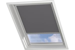 RAAMDECORATIE Radeco® Tenda per finestra da tetto - Oscurante - Grigio chiaro - Compatibile con Velux: PK04