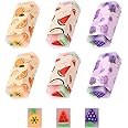 Vicloon Cute Fruit Erasers, 6Pcs Plastic Pencil Eraser Rubbers Long Lasting Erasers for Kids Pencil Erasers Pack for School, Office, Drawing, Party Favors