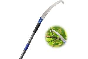 HOSKO Pruning Saw Blue, Garden Saws Pruning Saws for Trees with Curved Blade, Pole Saw Long Reach 7.5FT for Trimmer Yard Garden Patios Trees Branches