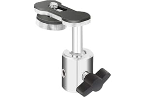 Neewer Video Camera Digital Recorder Adapter with Mini Ball Head-360 Degree Pan and 180 Degree Tilt Movement for Connecting 1/4-inch Thread Camera, Camcorder, Recorder with 5/8-inch Mic Stand or Boom