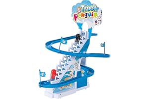 SKYTE® Penguin Go Racer Track Toy for kids, offering fun games with slide and music, as well as climbing stairs toys, making it an exciting choice for kids' entertainment.
