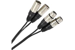 Plugger Câble Bretelle XLR femelle 3b/mâle 3b 0,60 m Noir