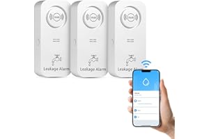 TOWODE WiFi Water Leak Detector ( 2.4 G WiFi ) for Home, 90 dB Wireless Leakage Detector Alarm for Pipes, Bedroom, Kitchen, Bathroom, Basement 3pack