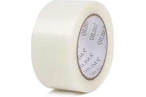 QILIMA Strong Adhesive Cloth Clear Duct Tape Heavy Duty, Water Resistant Gaffer Tape,Single Sided Duct Tape for Stage Carpet Floor Repairing,Indoor/Outdoor, 50mm X 25.1m