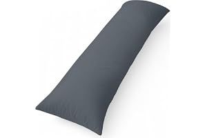 Utopia Bedding Kroppskudde 40×145 cm för sidosovare, grå | Kroppskudde, gravidkudde, för sidosovare, positioneringskudde för vardaglig användning