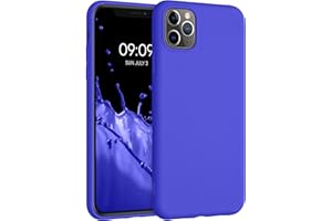 kwmobile Funda para Apple iPhone 11 Pro MAX Carcasa - Ultrafina de TPU y Silicona con Bordes elevados anticaídas - Azul báltico