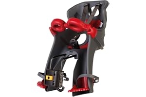 b bellelli Freccia - Seggiolino Bici Anteriore - Attacco B-Fix - Si Fissa al Telaio - dai 9 Mesi ai 3 Anni - Max 15 kg - Colore Dark Grey
