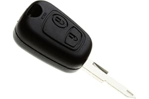 Jongo - Coque de Clé avec Lame Compatible avec Peugeot 206 | Boitier Clef Plip Voiture Utilitaire Télécommande 2 Boutons